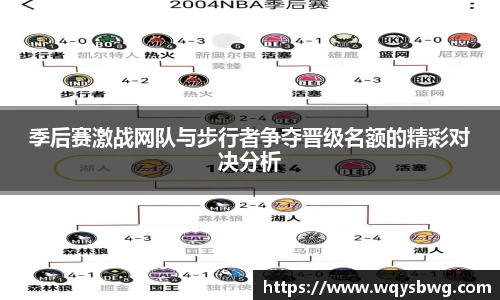 季后赛激战网队与步行者争夺晋级名额的精彩对决分析