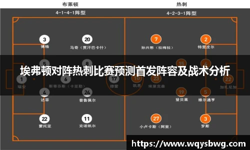埃弗顿对阵热刺比赛预测首发阵容及战术分析