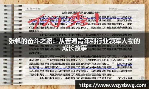 张帆的奋斗之路：从普通青年到行业领军人物的成长故事